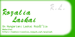 rozalia laskai business card